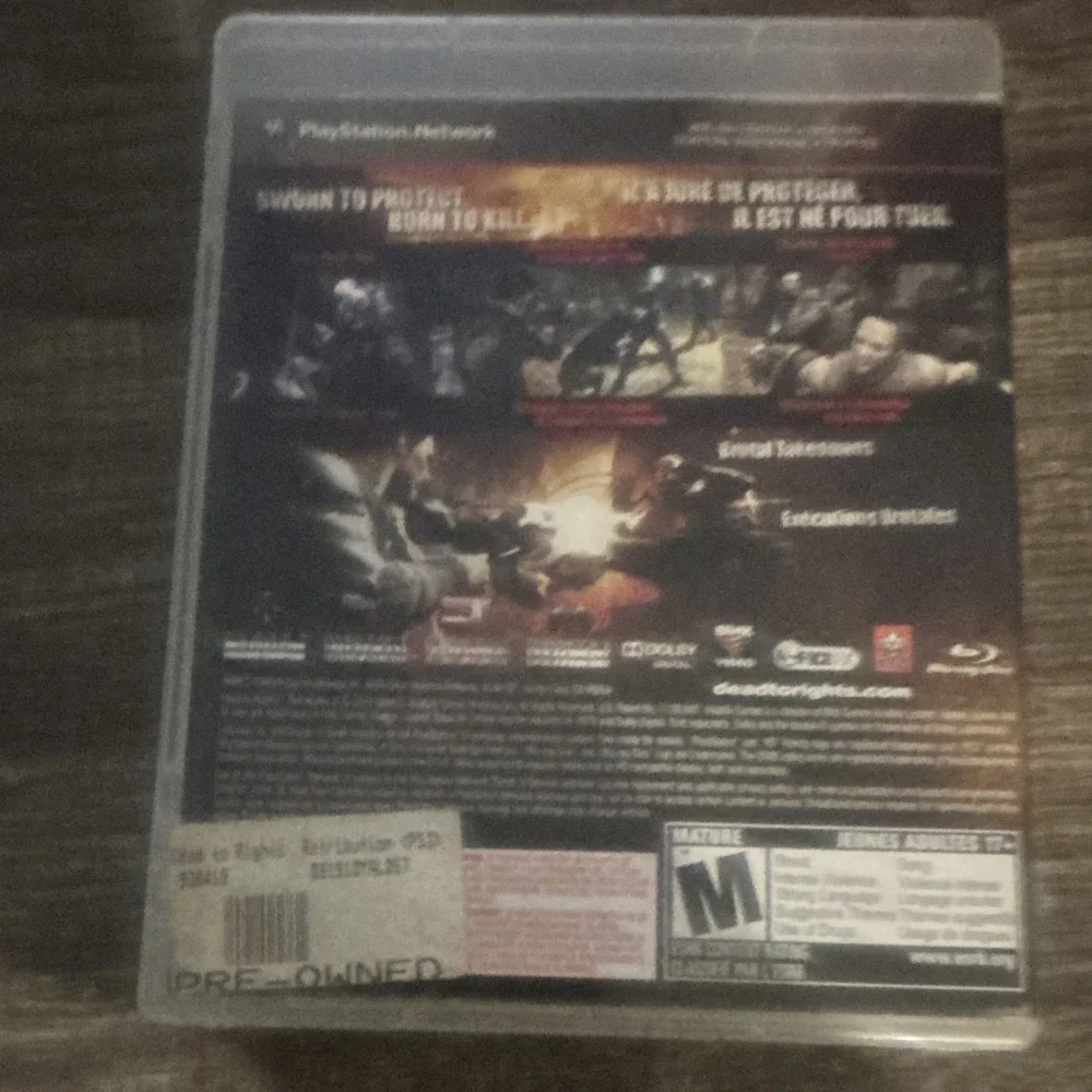 Namco Dead to Rights: Retribution Sony PlayStation 3 PS3 M 2010 NTSC-U/C